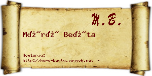Móró Beáta névjegykártya