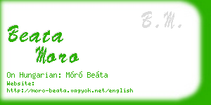 beata moro business card