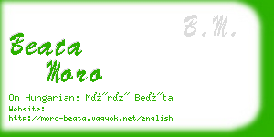 beata moro business card